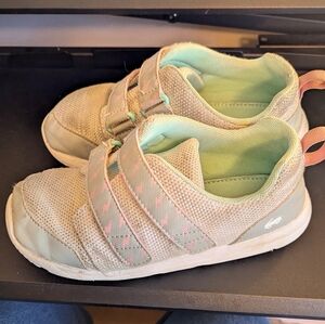 See Kai Run Light Green and Pink Toddler Sneakers